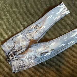 Stylish Kids' Blue Jeans with Distressed Details